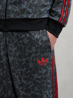 Adidas Kamuflaj Desenli Fermuarlı Eşofman Takımı Beyaz Mavi
